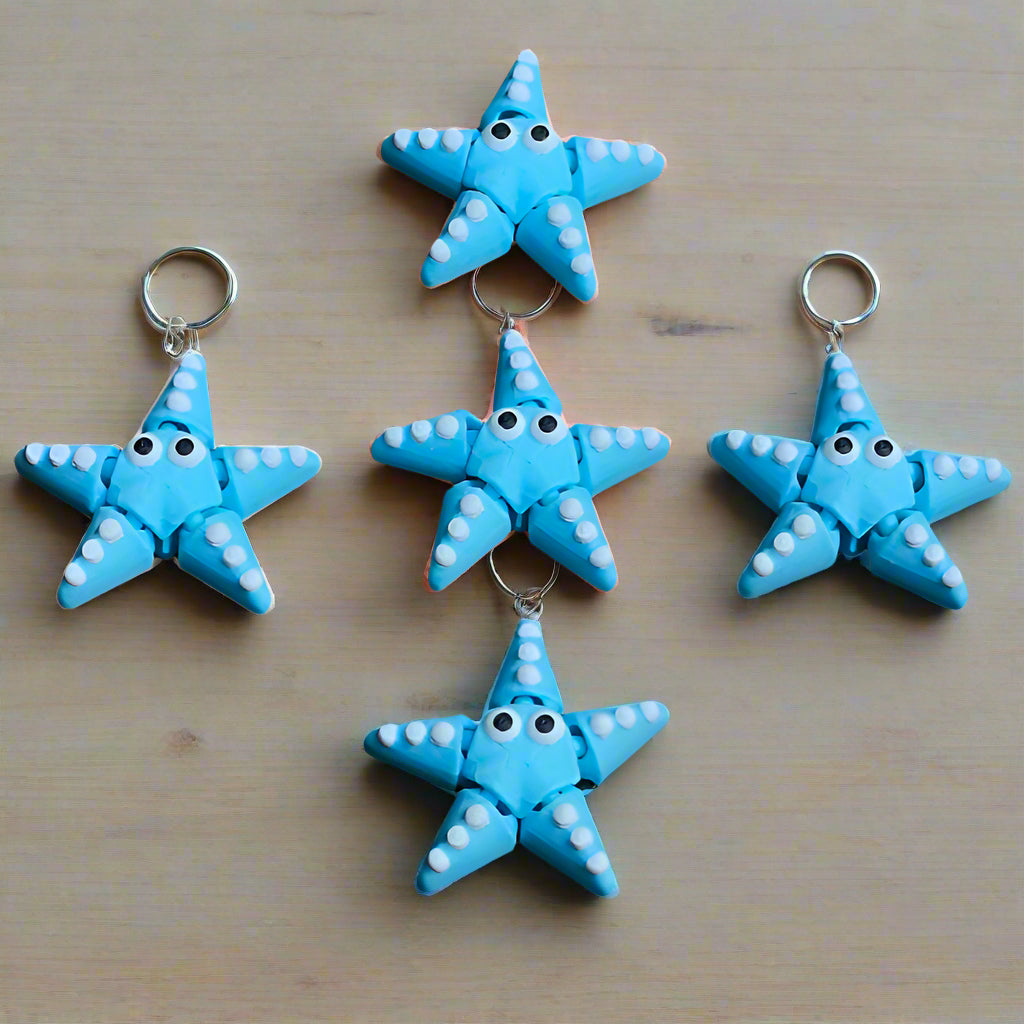 Flexible Starfish Keyring