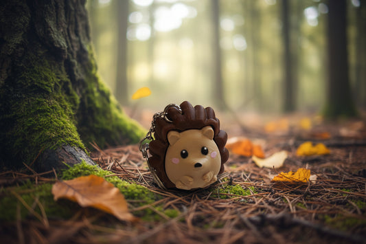Hedgehog fidget keyring